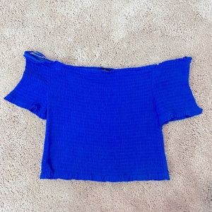 Blue crop top